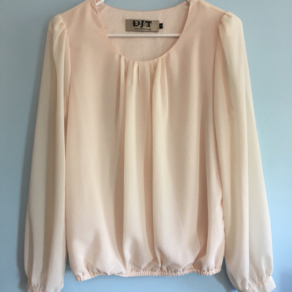 💕DJT Womens Korean Style Pleated Loose Blouse Top